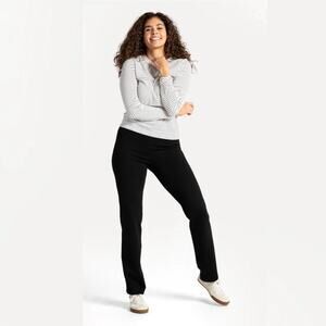 Betabrand Straight-Leg Classic Black Dress Pant Yoga Pants Size Medium Petite
